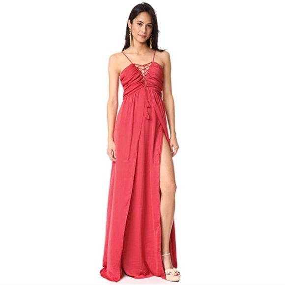 The Jetset Diaries Dresses & Skirts - the jetset diaries // lace-up pocket maxi dress